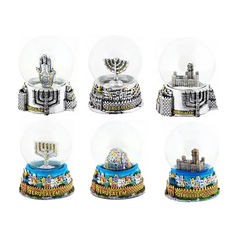 Mestiere personalizzato Snow Globe decorazione regalo resina tempio di gerusalemme Hamza Memorial Snowball Sculpture