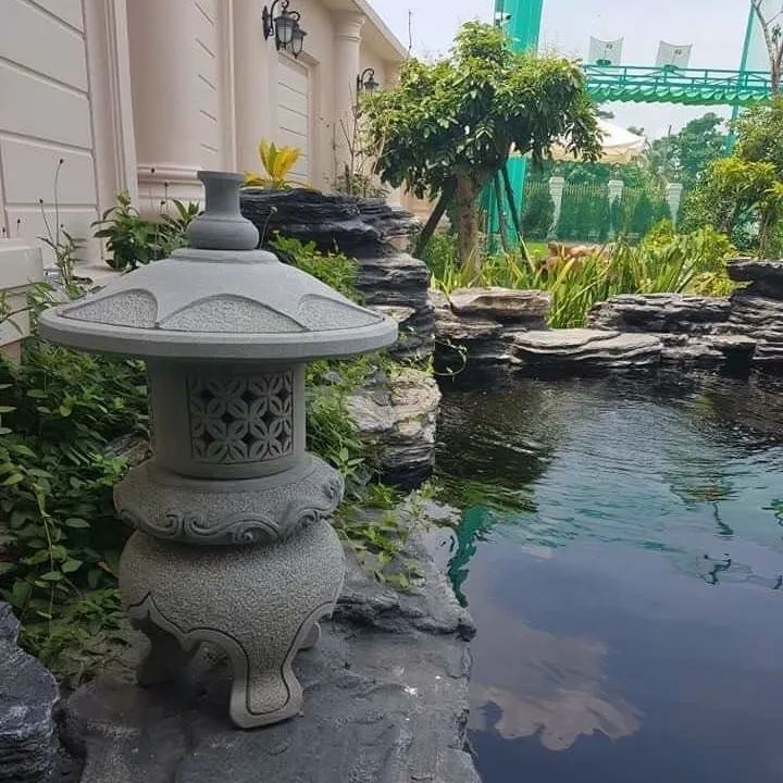 Lámpara de decoración de fábrica directa de artesanía barata Natural paisaje de jardín gris Venta caliente de alta calidad Vietnam