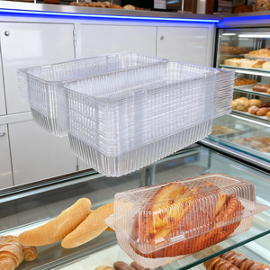 PVC nhựa trong suốt Hot Dog <span class=keywords><strong>container</strong></span> bản lề Nắp 9.06x4.92x3.15 "Sushi đường ổ bánh pho mát Hộp Tùy chỉnh nhà hàng - Product Image 1