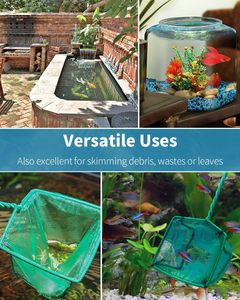 Premium <span class=keywords><strong>Aquarium</strong></span> Visnet Met Gevlochten Roestvrijstalen Handvat Vierkant Fijnmazig <span class=keywords><strong>Aquarium</strong></span> Voor Veilig Slib Voedselresten - Product Image 5