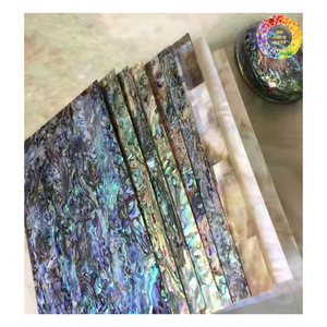 Abalone Shell <strong>Paua</strong> Shell Laminate Sheets For <strong>Inlay</strong> Accessories Natural Abalone Shell Round Cabochon Lot Loose For Unique Jewelry - Product Image 3