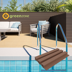 Ngoài trời phong cách hiện đại rãnh bên ngoài WPC tấm Tường WPC co-đùn Tấm tường bằng gỗ vật liệu xây dựng - Product Image 6