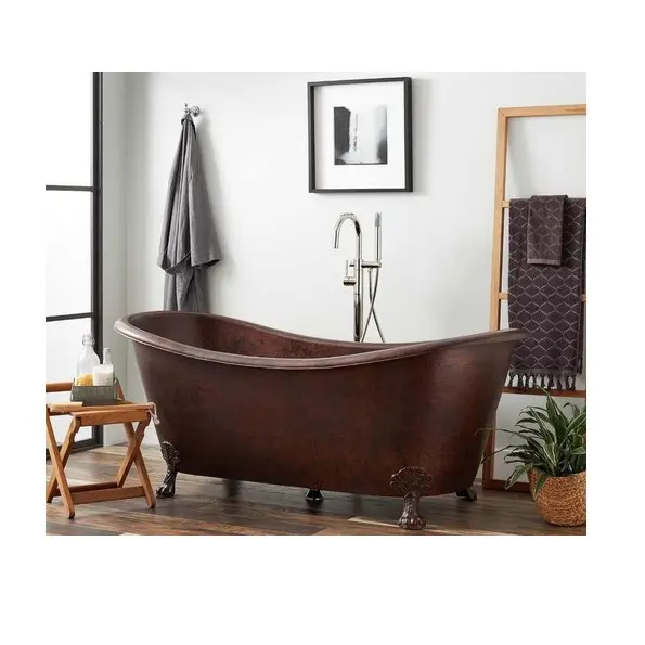 Baignoire pour baignoire en métal pour salle de bain Royal, en cuivre, faite à la main, haute qualité, vente en gros depuis l'inde