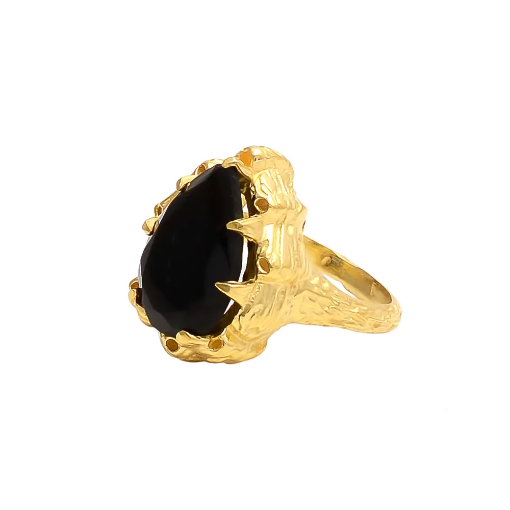 Black Onyx Handmade Gemstone Jewelry Bridal Engagement Vintage Rings