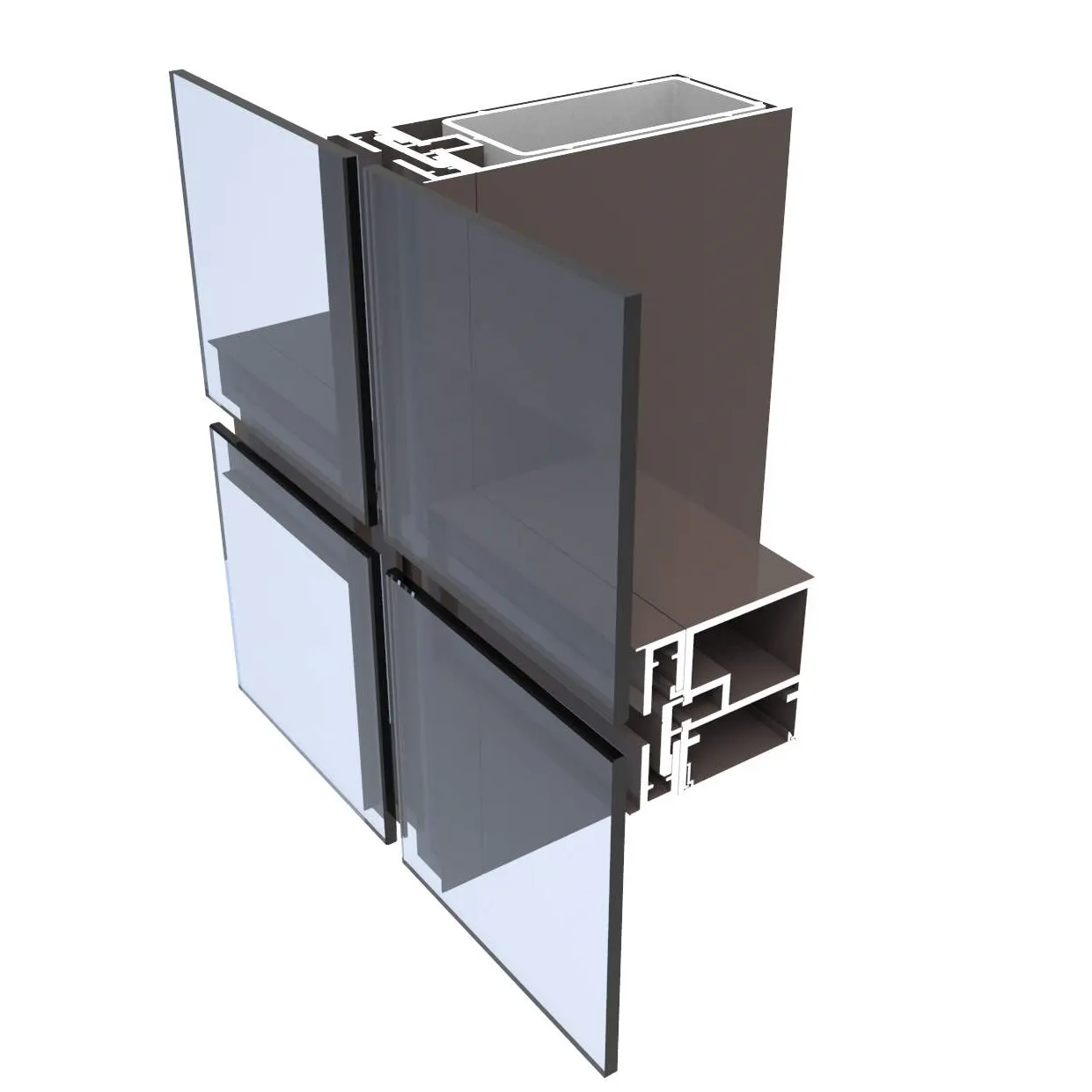 Alüminyum pencere ve kapı profili inşaat kesme toz kaplama 6063 sınıf T5/T6 Temper alüminyum profiller