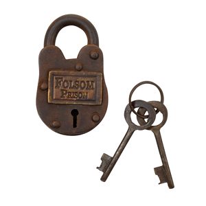 Mükemmel işçilik tuşları ile en çok satan demir asma kilit seti katı kalite Vintage tasarım asma kilit paslı Metal asma kilit - Product Image 1