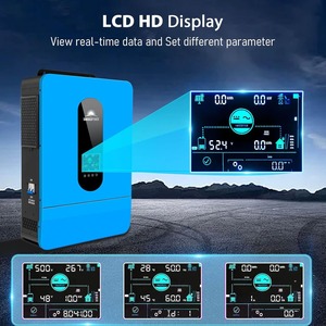 Inversor solar de fase dividida de 6500W DC 48V, entrada/salida de CA de 120V/240V (configurable), 2 controladores solares MPPT integrados