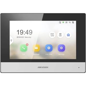 7 \ "タッチ内部ステーションモニターIPビデオインターホンDS-KH6320-WTE1 TFT LCD放送システム - Product Image 1