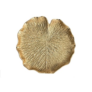 独家设计定制简约现代金色金属不锈钢酒店桌装饰圆形2层托盘 - Product Image 4