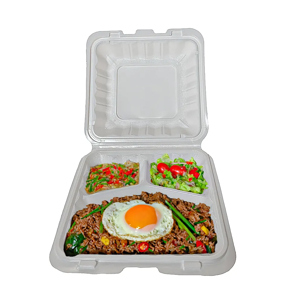Contenitore per pranzo in plastica a microonde usa e getta scatola di cibo per la conservazione del ristorante contenitori per alimenti