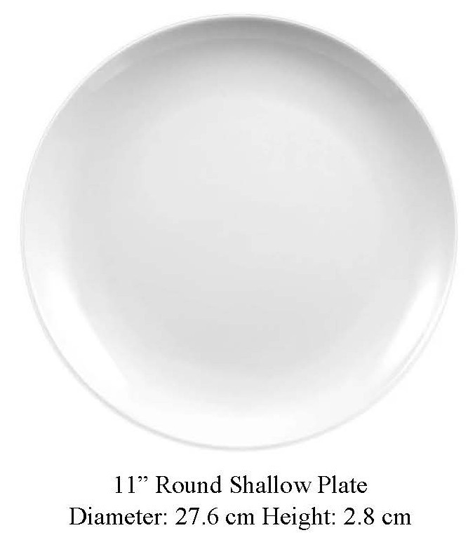 11" round shallow Plate