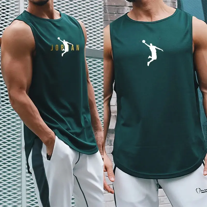 Newest Men's Gym Sporting Vest Plain Bodybuilding Clothes Sleeveless Shirt Fitness Singlet Workout Stringer Tank Top