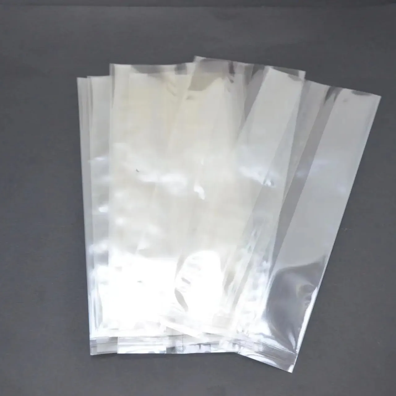 Impresión de logotipo Biodegradable Plástico transparente Dulces de Navidad Comida Transparente Impreso Auto Bolsas de celofán personalizadas
