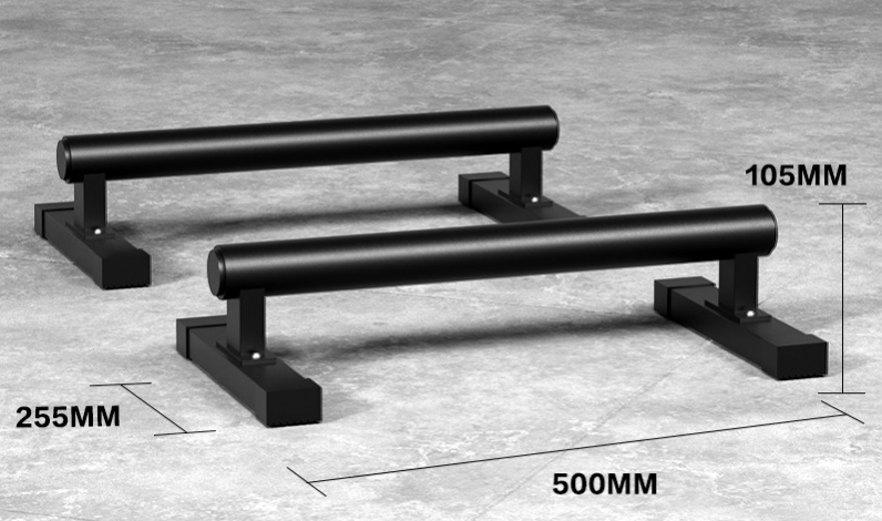 Black steel parallettes medium