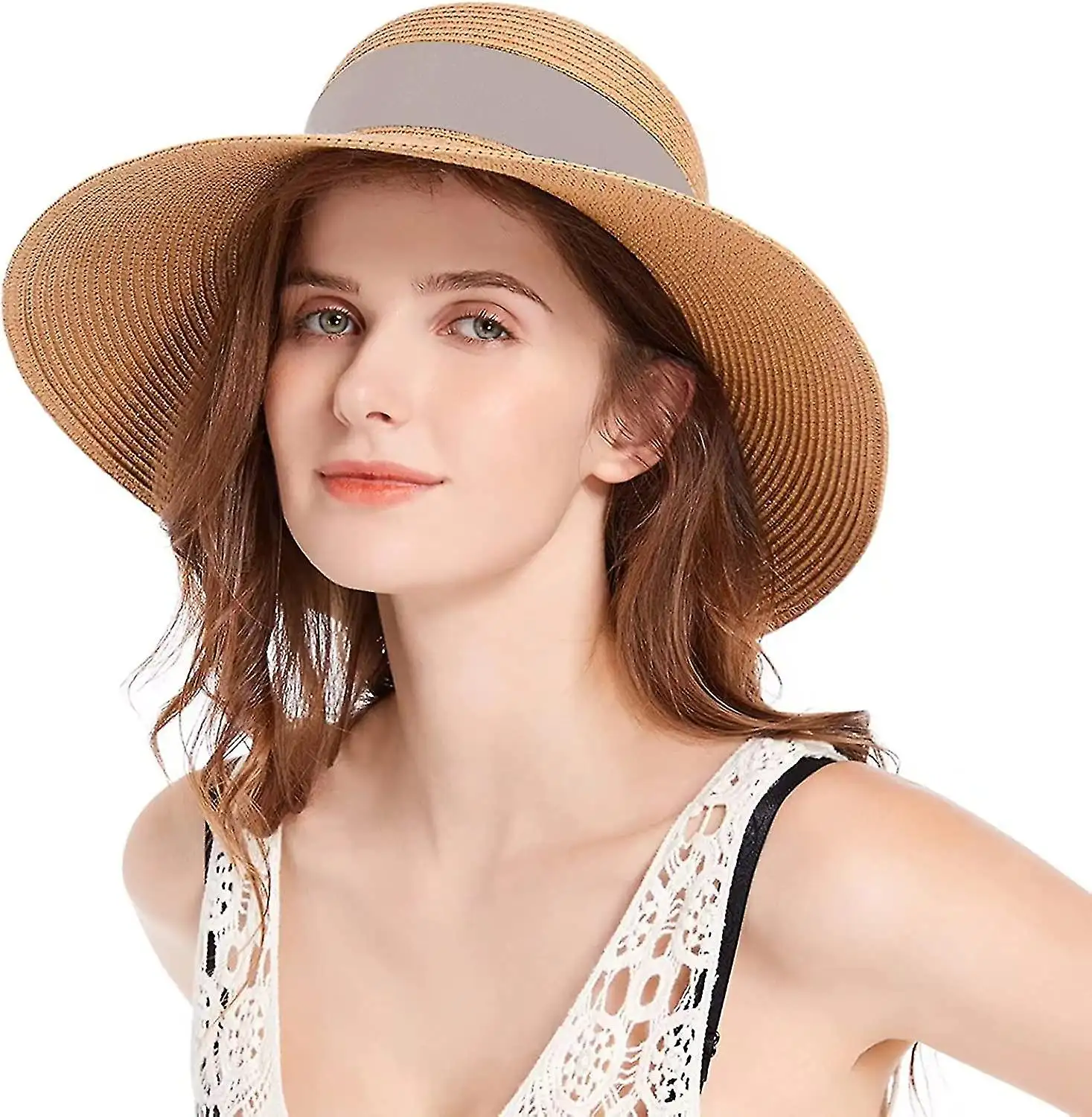 All'ingrosso morbidi cappelli di paglia cloche con graziosi fiocchi di nastro portano la femminilità alla moda per le donne per la 2024 estiva