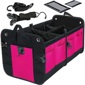 Premium ayarlanabilir çok bölmeler SUV gövde organizatör özel depolama araba organizatör lüks arabalar için taşınabilir ve katlanabilir - Product Image 6