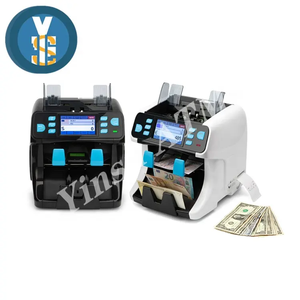 Ys-208C Two Pockets Cis Banknote Cash Value Counter Thermal Print Currency <strong>Counting</strong> <strong>Machine</strong> Cash Bill Counter - Product Image 1
