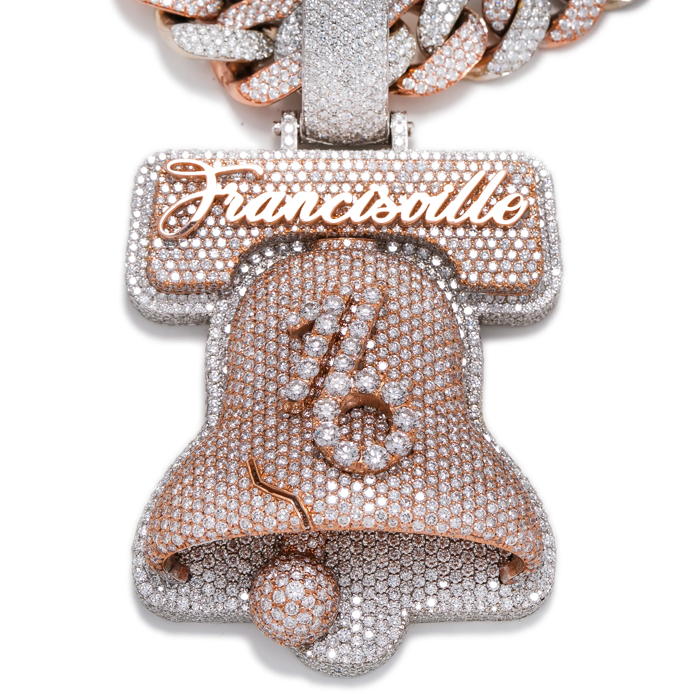 Pingente inicial para joias banhadas a ouro, corrente 3d de diamantes moissanite, pingente personalizado em letras hip hop