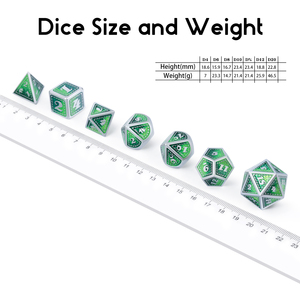 Fabrika toptan 7 adet D & D Metal ejderha zar seti D4 D6 D8 D10 D12 D20 Role özel çokyüzlü DND zar rol yapma oyunları için Set - Product Image 5