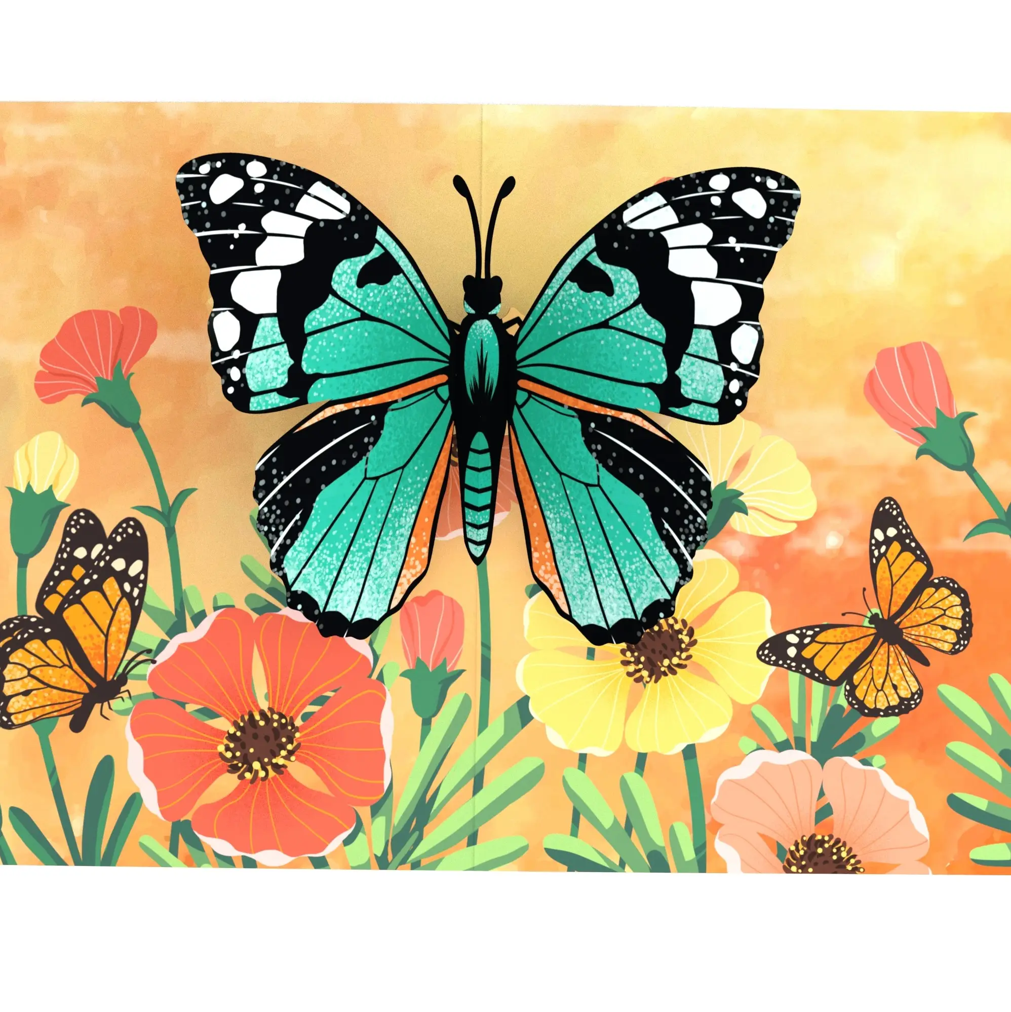 Bella farfalla Pop-Up Card 3D saluto farfalla Pop-Up Card Art Gift Card farfalla per souvenir