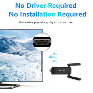 Tốt nhất 4K 60Hz 2-chia màn hình không dây phản ánh máy phát và máy thu 5G/2.4G <span class=keywords><strong>WIFI</strong></span> 50m cho cuộc họp TV - Product Image 2