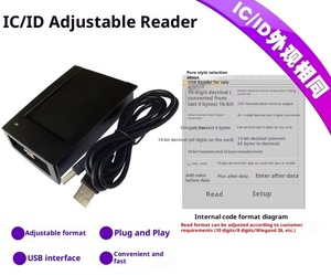 Sensoretail nhà máy giá thấp 125Khz ABS <span class=keywords><strong>ID</strong></span>/IC đầu đọc thẻ RFID ISO 18000-6c Proximity thẻ USB giao diện 2-10 mét đọc - Product Image 3