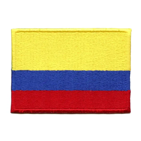 Bandera de Colombia KOLUM Bianisch Emblema nacional bordado, bandera bordada de Colombia Parche para planchar o coser