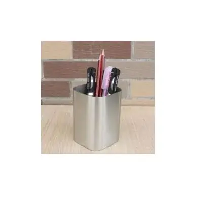 Boîte à stylos de table tout métal Vases de différentes couleurs support de stylo de bureau noir pour stylo de bureau en aluminium personnalisé