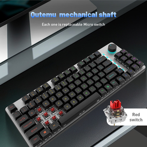 Fabricación OEM Premium VIA Teclado mecánico para juegos Funciones de teclado personalizado con perillas multifunción para PC y portátiles