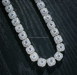 2mm 3mm 4mm 5mm 6.5mm Vvs Lab elmas zincir takı özel 4 çatalak el seti Gra sertifikalı Moissanite tenis zinciri - Product Image 4