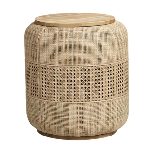 Moderno Simples Sala Cadeiras Stool Otomano Rattan Restaurante Móveis Rattan Bar Stool Fábrica Direta