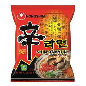 Nongshim Shin Ramyun 18-Count 4.2 oz hộp làm bằng tay chiên cho cốc mì đóng gói số lượng lớn mì ăn liền trong túi - Product Image 1