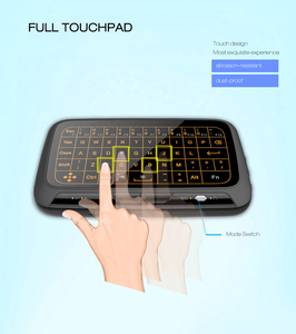 Mini teclado inalámbrico de 2,4 Ghz con retroiluminación, ratón de pantalla completa, Combo de panel táctil, Control remoto recargable para PC, Android, Tv Box