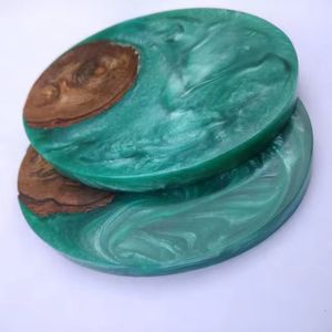 Muhteşem tasarım fincan ve cam ahşap ve reçine bardak altlığı takımı restoran sofra dekoratif cam Coaster - Product Image 4