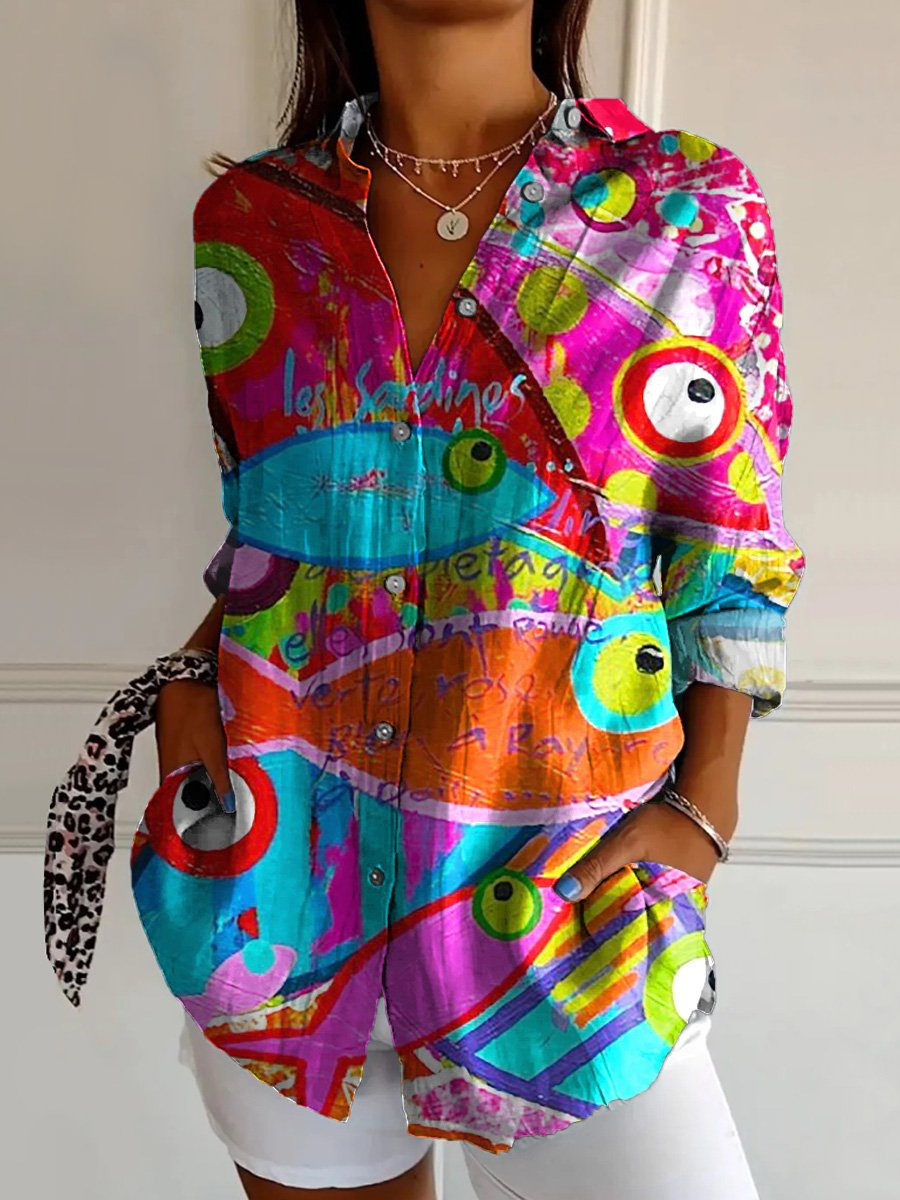 Colorful small fish shirt