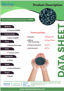วัสดุ HDPE รีไซเคิล-โพลีเอทิลีนความหนาแน่นสูงในวัสดุที่เป็นมิตรกับสิ่งแวดล้อมสีเขียว - Product Image 3