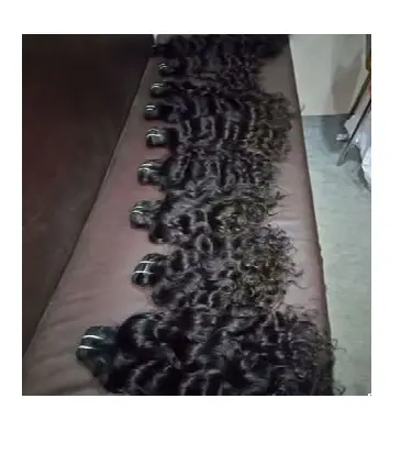 SCHLUSSGÜCHT schneller Versand Indien Haar rohes jungfräuliches kutikuläres ausgerichtetes Haar jungfräuliches natürliches gewelltes nerz-echthaar-Bündel