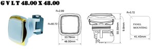 48mm Arcade <strong>Push</strong> <strong>Button</strong> square Gaming <strong>Push</strong> <strong>Button</strong> <strong>with</strong> <strong>Led</strong> Lamp Available for Arcade Gaming Machine - Product Image 2
