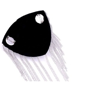 Wholesale Hand Made Silver Chain Shoulder Epaulettes Tactical Uniform Embroidered Shoulder <strong>Badges</strong> <strong>2025</strong> Best Selling - Product Image 3