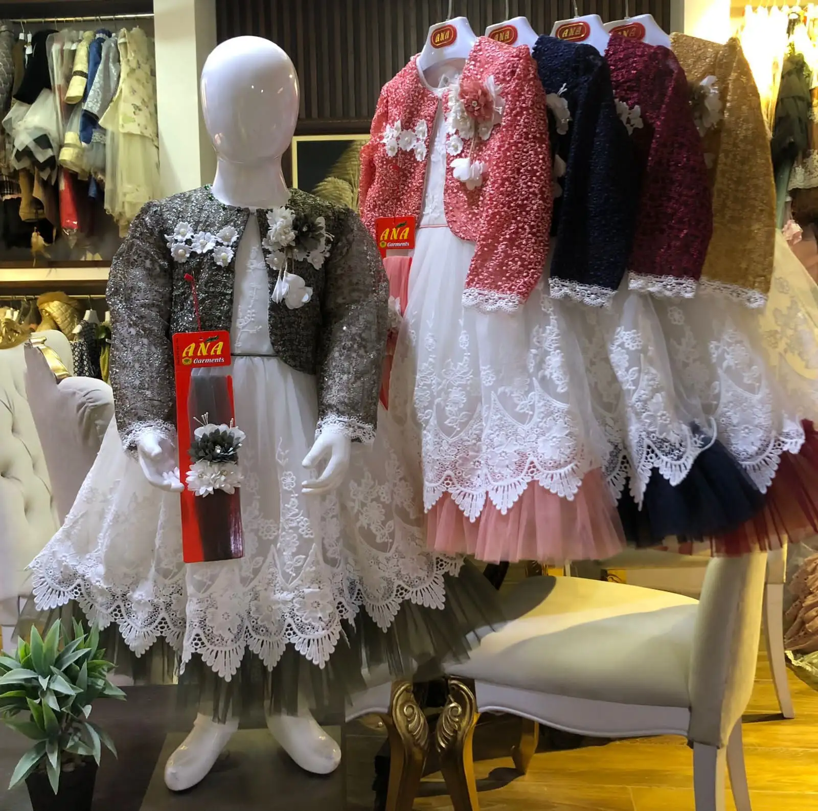 Vestido de fiesta con estampado de pollo koti, de algodón, para niñas de años