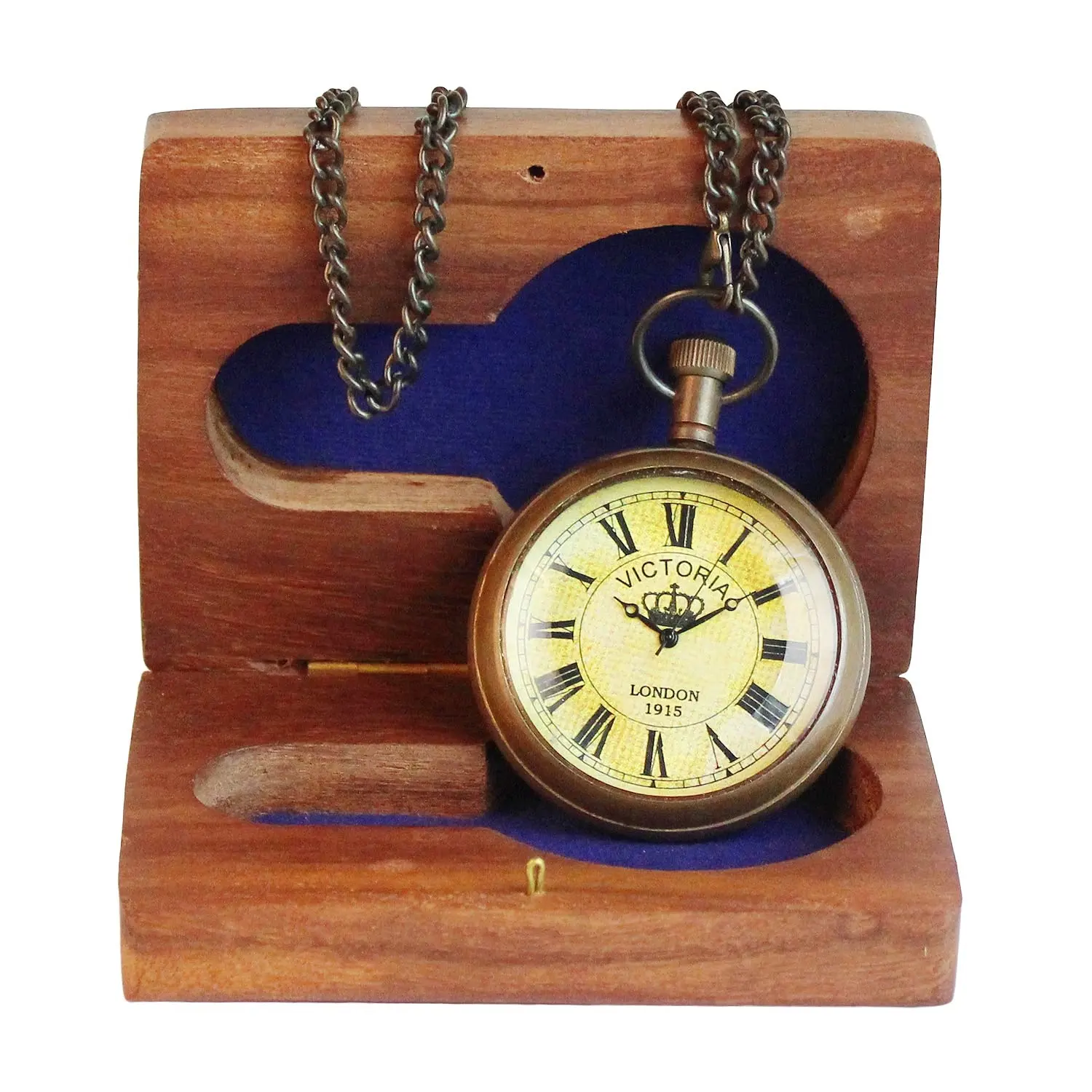 Handgemachte nautische Mini-Größe Holz & Messing Taschenuhr mit antiken Finishing Custom ized Pocket Size Uhr Großhandel