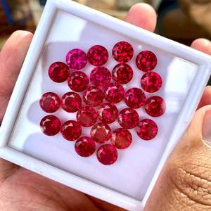 Redleaf Gems Synthetic Cushion Cut Gemstone <strong>Red</strong> Lab Grown Ruby With GRC Certificate Ruby Material <strong>Red</strong> Color for Jewelry Making - Product Image 3
