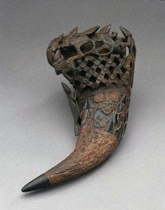 Handcrafted Festive Viking Drinking <strong>Horn</strong> Ceramic <strong>Cup</strong> for Mead and Ale for Christmas Feasts and Holiday Cheers - Product Image 3