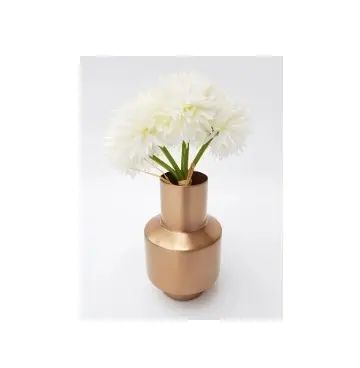 Copper Color Metal Flower Pot Table Ware Party Event Arrangement Flower Vase Medium Size Handmade Metal Copper Color Flower Vase