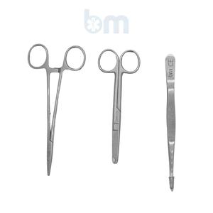 Barishan y tế 7 mảnh phẫu thuật khâu đào tạo Kit với trường hợp (6.2 inch thép không gỉ-Màu xám-Kích thước lớn) - Product Image 2