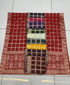 Raghuveer kreasyonlar kadın hafif hint Dupatta zarif dokuma tasarım çok renkli nakış geleneksel Chanderi kumaş - Product Image 2