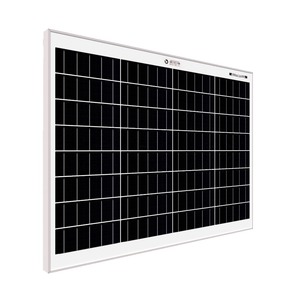 高效太阳能电池板36电池单PERC太阳能光伏组件太阳能电池板和50w 12v黑色盖防水盒框架