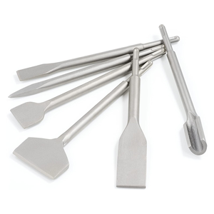AutoErizo 6pcs SDS Plus Shankl凿子套装，用于瓷砖砌体混凝土平点缩放槽旋锤钻具 - Product Image 1