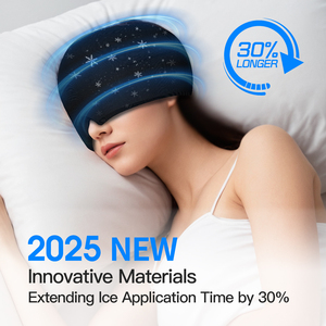 Migraine Mặt Nạ Gel băng gói mặt nạ Migraine cứu trợ mũ migrne Băng đầu mặt nạ nóng lạnh nén Migraine cứu trợ cap - Product Image 3