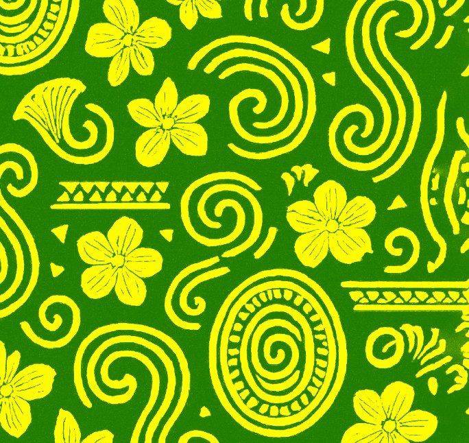 Pea Green & Lemon Yellow: African Texture